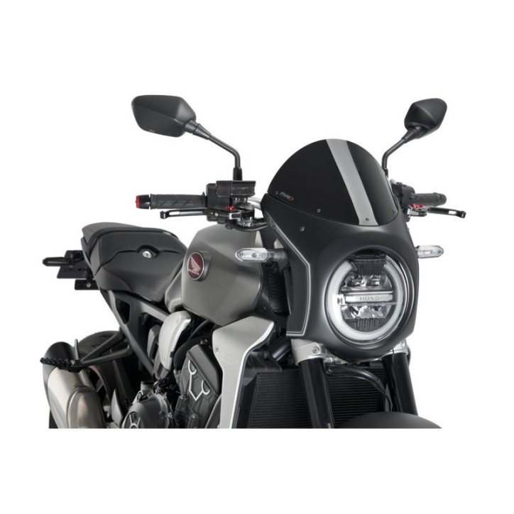 PUIG SEMI-FAIRED SCREEN HONDA CB1000R NEO SPORTS CAFE 18-20 BLACK-BLACK