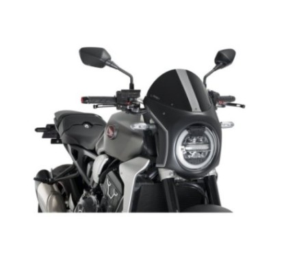 PUIG SEMI-FAIRED SCREEN HONDA CB650R NEO SPORTS CAFE 19-23 BLACK-BLACK