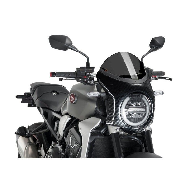 Puig Halbverkleidung fur Honda CB650R Neo Sports Cafe 19 23 Dunkel getontes Carbon