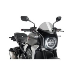 PUIG Halbverglaste Windschutzscheibe fUr Honda CB650R Neo Sports Cafe 19-20 Light Smoke-Carbon