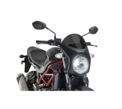 PARABRISAS SEMICARENADO PUIG SUZUKI SV650 16-24 HUMO OSCURO-NEGRO