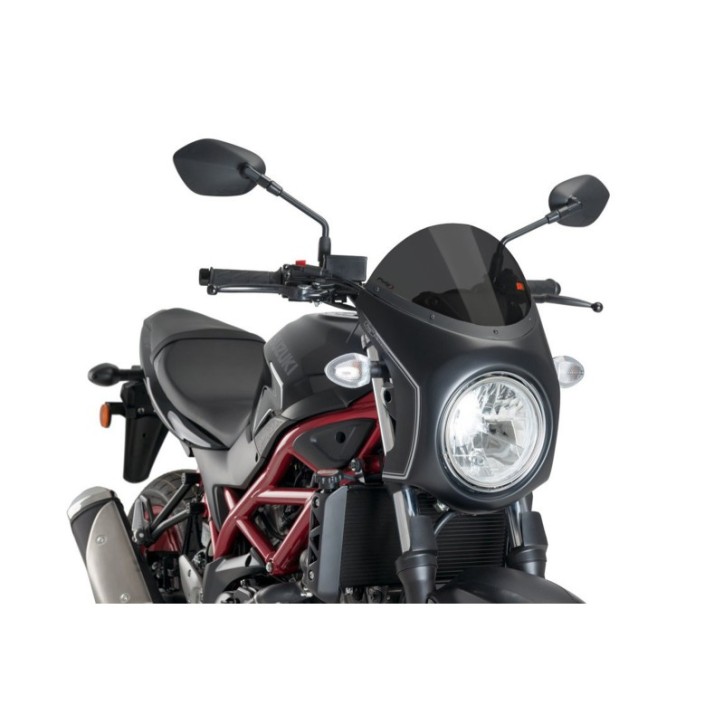 PARABRISAS SEMICARENADO PUIG SUZUKI SV650 16-24 HUMO OSCURO-NEGRO