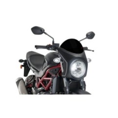 Halbverkleidete Windschutzscheibe von PUIG Suzuki SV650 16-24 SCHWARZ-SCHWARZ