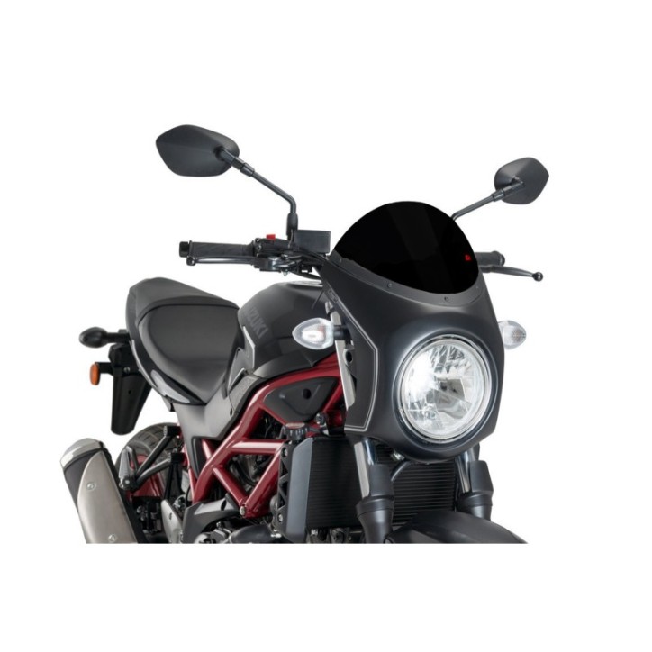 PUIG PARE-BRISE SEMI-CARENE SUZUKI SV650 16-24 NOIR-NOIR