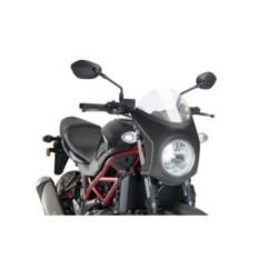 PUIG CUPOLINO SEMICARENATO SUZUKI SV650 16-24 TRASPARENTE-CARBON