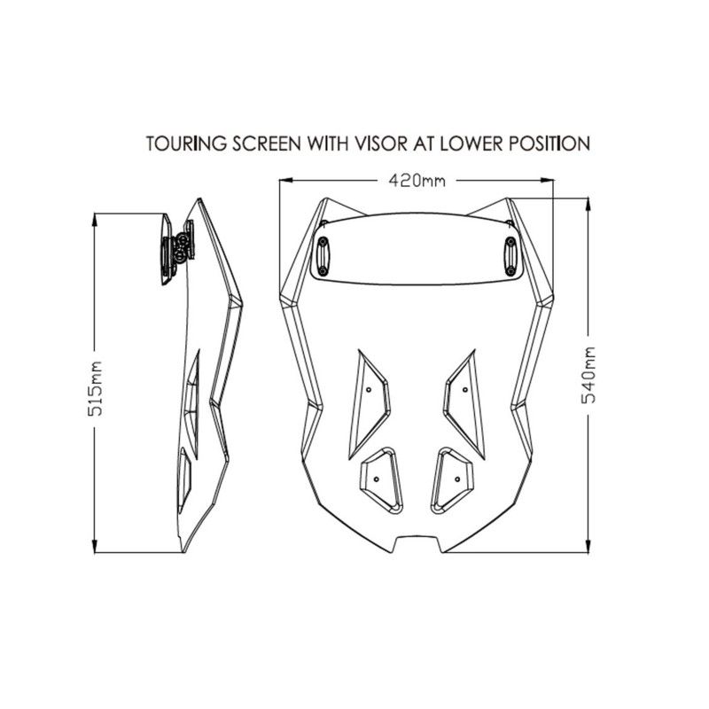 puig windshield touring visor for ktm 1290 superduke gt 19 24 light smoke