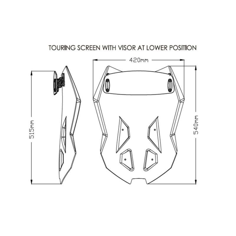 PUIG TOURING WINDSHIELD-VISOR KTM 1290 SUPERDUKE GT 19-24 LIGHT SMOKE