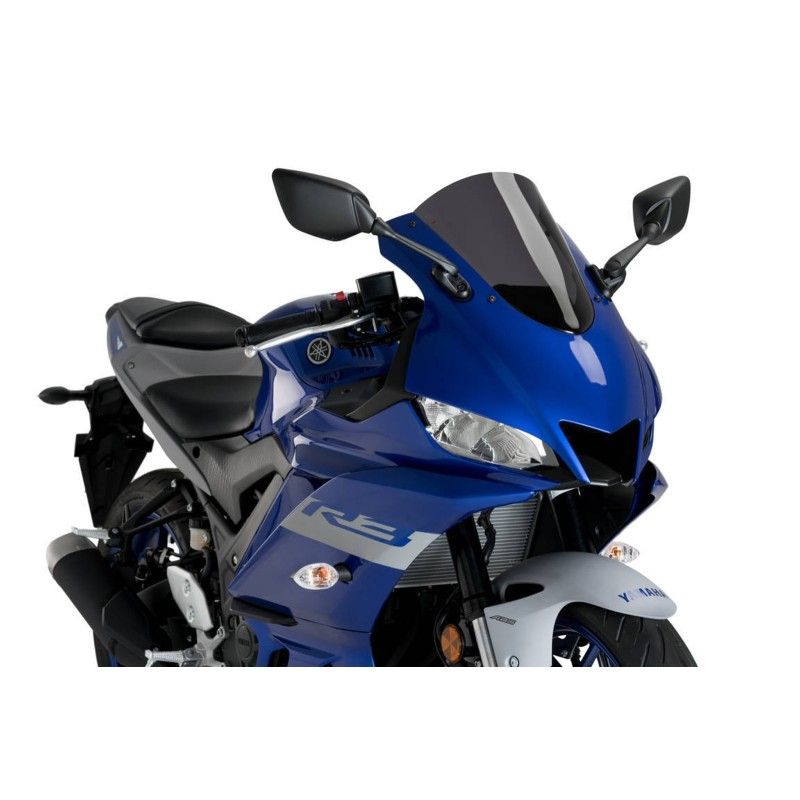 Pare-brise Puig R Racer pour Yamaha YZF R3 19-24 fume fonce