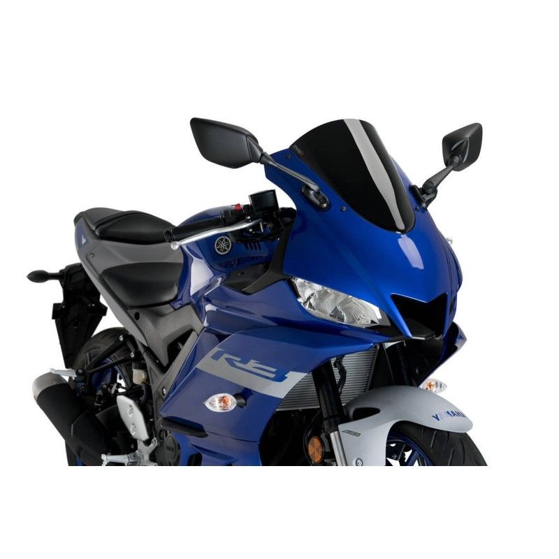 Pare-brise Puig R Racer pour Yamaha YZF R3 19-24 noir