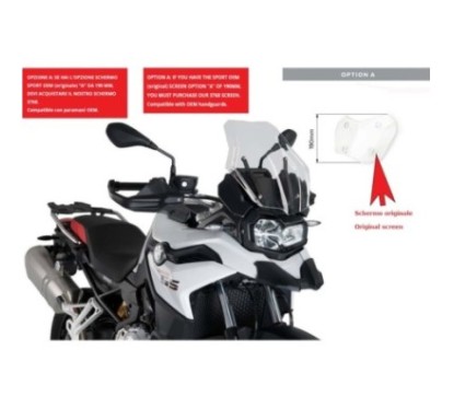 PUIG TOURING WINDSCREEN BMW F750 GS 18-24 TRANSPARENT-CUP. SPORTS OEM
