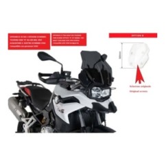 ECRAN PUIG TOURING BMW F750 GS 18-24 FUMEE FONCEE. TOURISME OEM