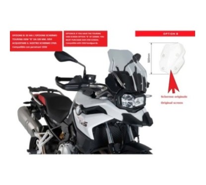 PUIG TOURING-SCHEIBE BMW F750 GS 18-24 LIGHT SMOKE-CUP. TOURING OEM