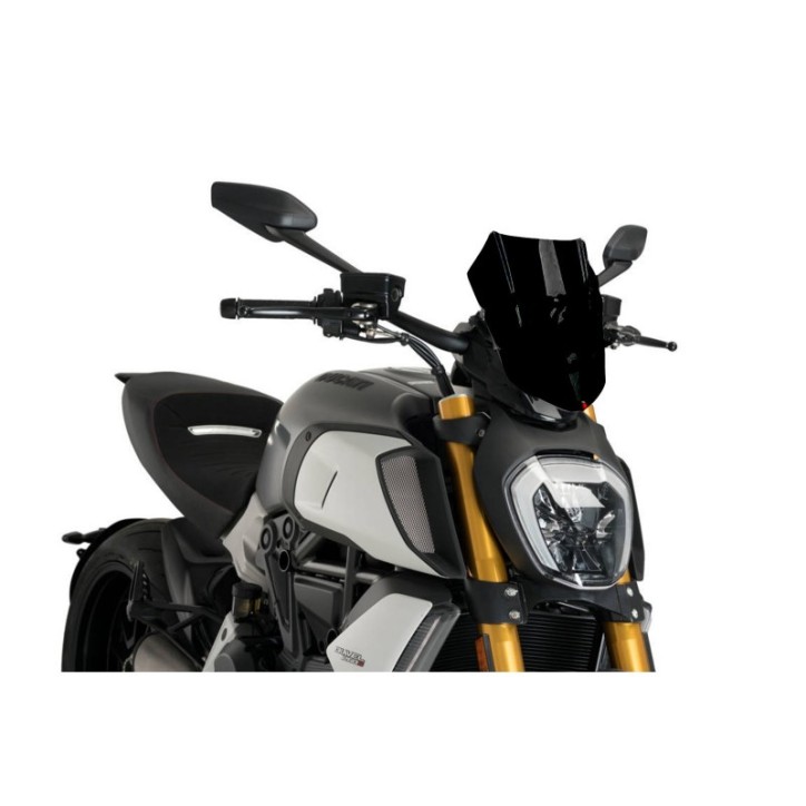 PUIG CUPOLINO NAKED N.G. SPORT REGOLABILE DUCATI DIAVEL 1260 19-24 NERO