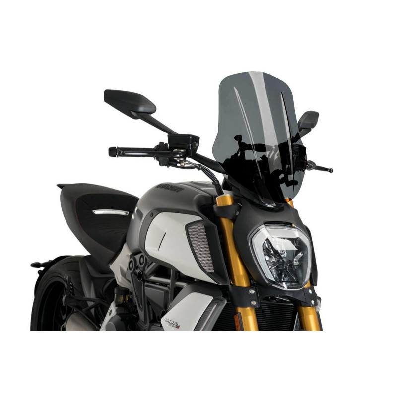 PARABRISAS PUIG NAKED NG TOURING AJUSTABLE DUCATI DIAVEL 1260S 19-24 HUMO OSCURO