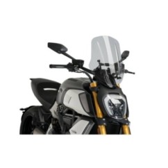 PUIG NAKED NG TOURING WINDSCHUTZSCHEIBE, VERSTELLBAR, FUR DUCATI DIAVEL 1260S 19-20, HELLGETONT