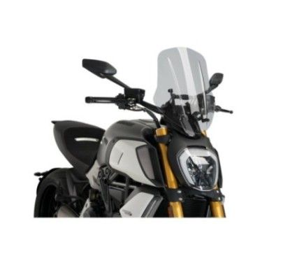 Cupula ajustable Puig Naked NG Touring para Ducati Diavel 1260s 19-23 ahumado claro