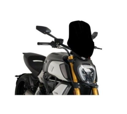 puig naked ng touring adjustable windshield for ducati diavel 1260 19 23 black
