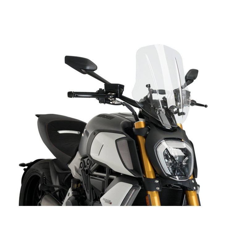 CUpula PUIG NAKED NG TOURING AJUSTABLE DUCATI DIAVEL 1260S 19-24 TRANSPARENTE