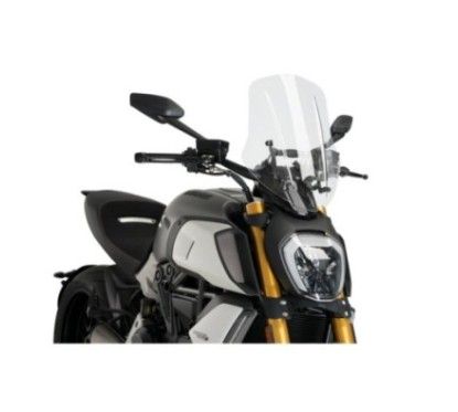 Pare-brise reglable Puig Naked NG Touring pour Ducati Diavel 1260S 19/23 transparent