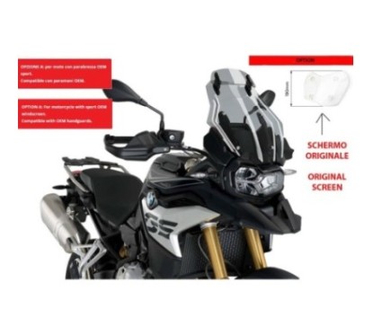 ECRAN-VISIERE PUIG TOURING BMW F750 GS 18-24 FUMEE LEGERE. Equipementier sportif