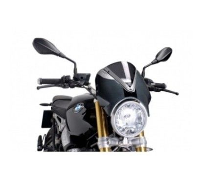 puig windshield retro for bmw r nine t pure 17 24 dark smoke carbon