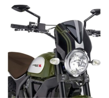 PUIG PARE-BRISE RETRO DUCATI SCRAMBLER DESERT SLED 17-22 FUMEE FONCEE-NOIR