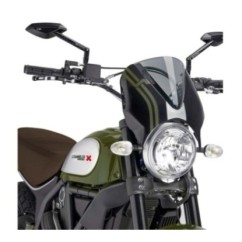 PUIG PARE-BRISE RETRO DUCATI SCRAMBLER DESERT SLED 17-22 FUMEE CLAIRE-NOIR