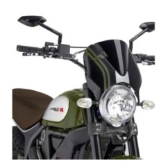 PUIG RETRO WINDSCHUTZSCHEIBE DUCATI SCRAMBLER ICON CLASSIC FULL T. 15-22 SCHWARZ-SCHWARZ