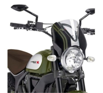 PUIG CUPOLINO RETRO DUCATI SCRAMBLER ICON DARK 20-22 TRASPARENTE-NERO