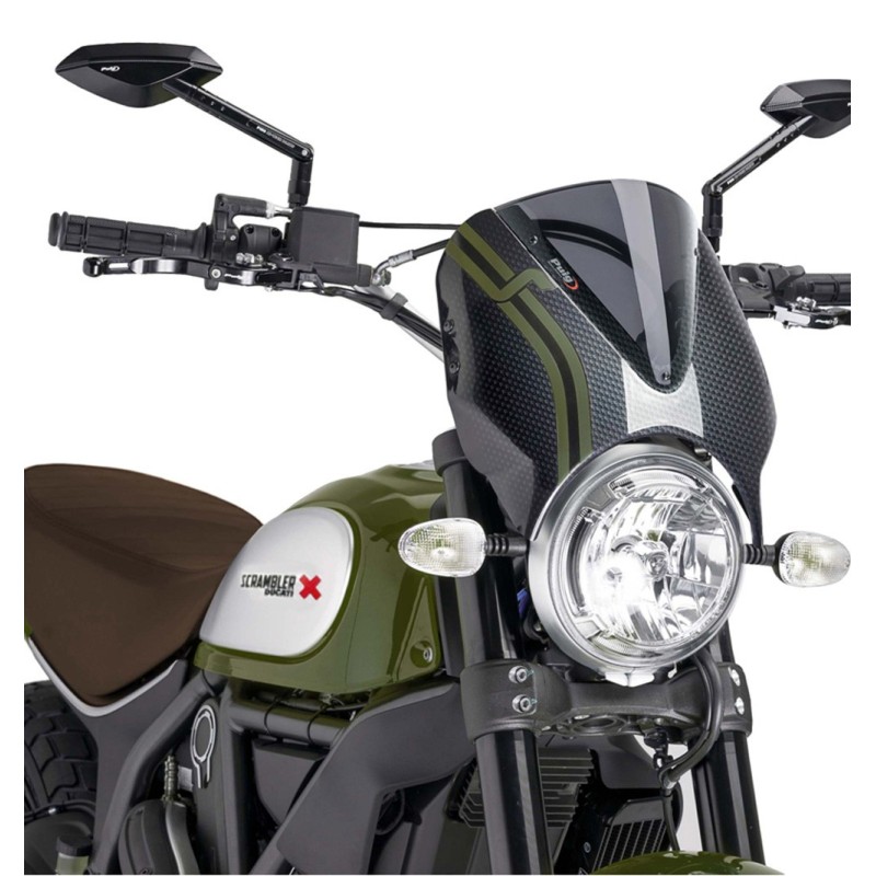 PUIG CUPOLINO RETRO DUCATI SCRAMBLER 1100 SPORT SPECIAL 18-20 FUME SCURO-CARBON