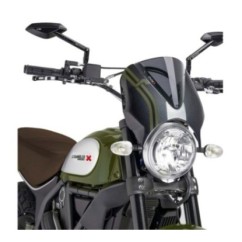 PARABRISAS PUIG RETRO DUCATI SCRAMBLER DESERT SLED 17-24 HUMO OSCURO-CARBONO