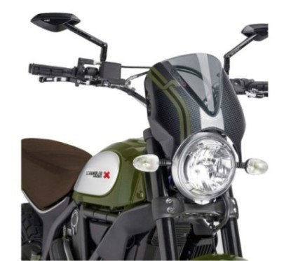 PARE-BRISE RETRO PUIG DUCATI SCRAMBLER DESERT SLED 17-24 FUMEE CLAIRE-CARBONE