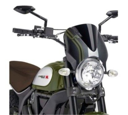 Parabrisas Puig Retro para Ducati Scrambler Desert Sled 17-24 en carbono negro