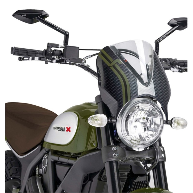 CUpula TRASERA PUIG DUCATI SCRAMBLER 1100 SPORT SPECIAL 18-20 TRANSPARENTE-CARBONO