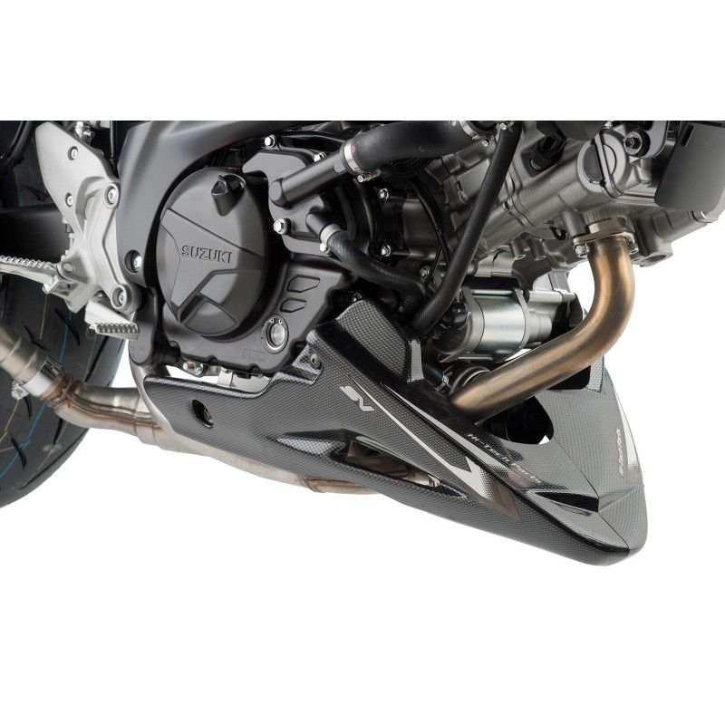 Sabot moteur Puig pour Suzuki SV650S 03-06 aspect carbone