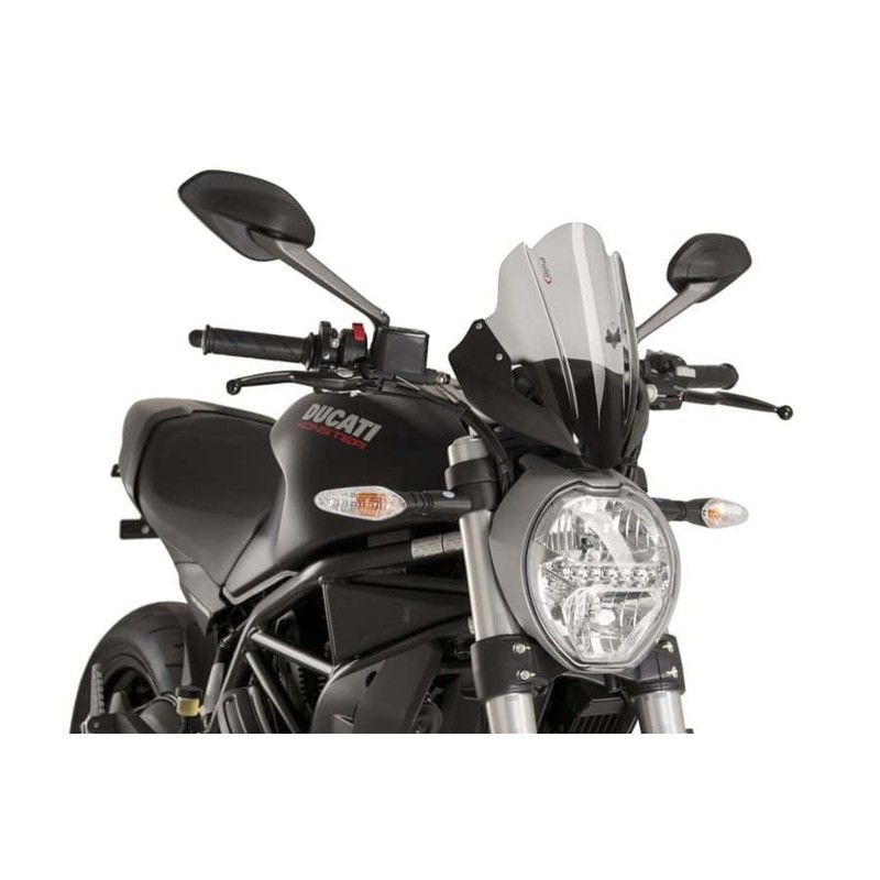 Cupula deportiva Puig para Ducati Monster 821 Stripe 14-17 ahumado claro