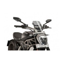 PUIG NAKED NG SPORT ADJUSTABLE WINDSCREEN DUCATI X DIAVEL DARK 21-24 LIGHT SMOKE