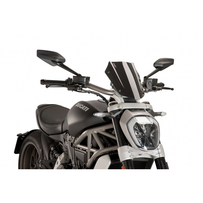 PUIG CUPOLINO NAKED N.G. SPORT REGOLABILE DUCATI X DIAVEL S 16-18 NERO