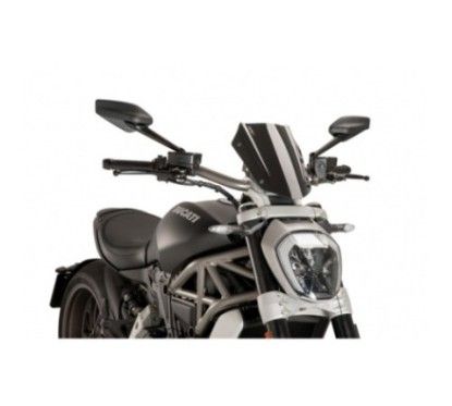 puig naked ng sport adjustable windshield for ducati x diavel s 16 18 black
