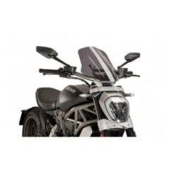 PUIG NAKED NG TOURING ADJUSTABLE SCREEN DUCATI X DIAVEL 16-23 LIGHT SMOKE