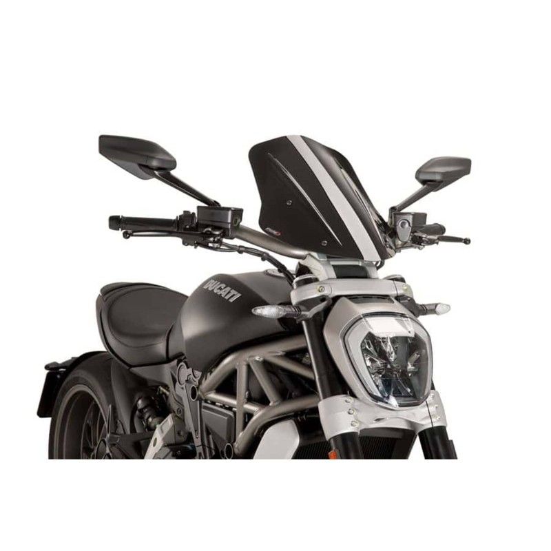 Cupula ajustable Puig Naked NG Touring para Ducati X Diavel 16-23 negra