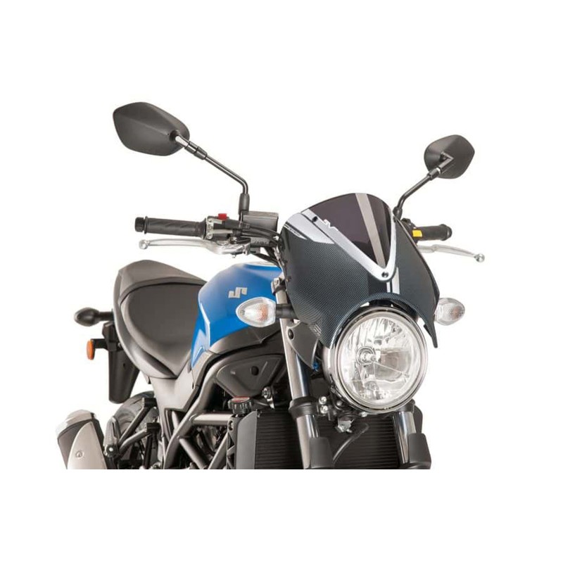 PARABRISAS TRASERA PUIG SUZUKI SV650 16-24 HUMO OSCURO-CARBONO