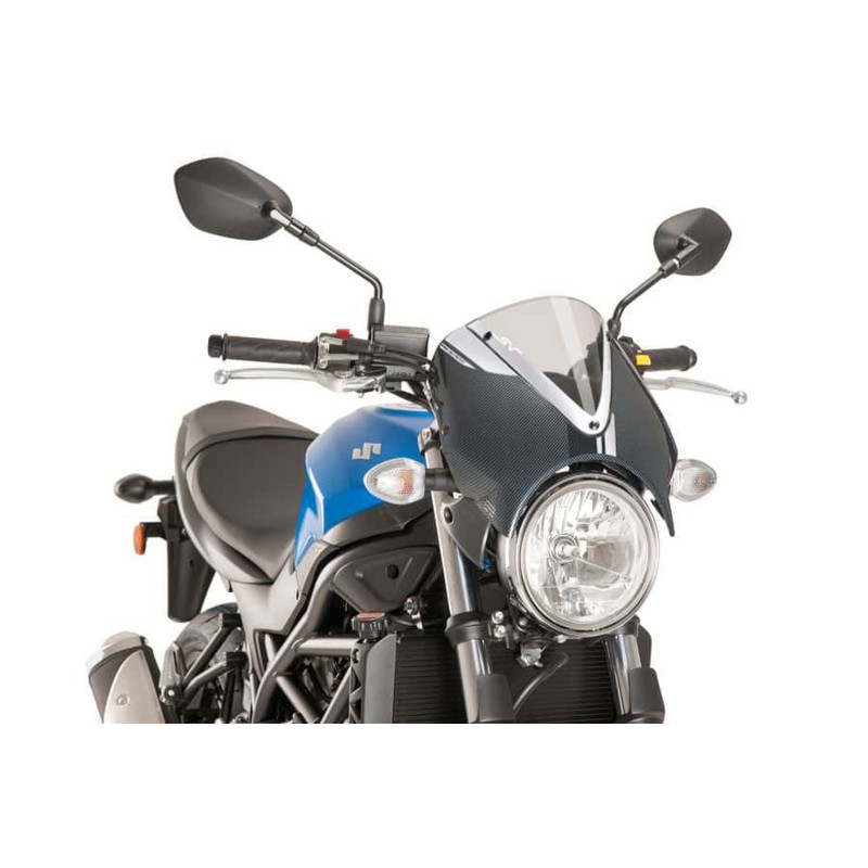 PARE-BRISE ARRIERE PUIG SUZUKI SV650 16-24 TRANSPARENT-CARBONE