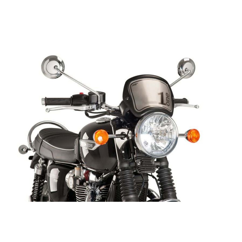 CARENAGE AVANT PUIG TRIUMPH BONNEVILLE T120 NOIR 21-24 CARBONE