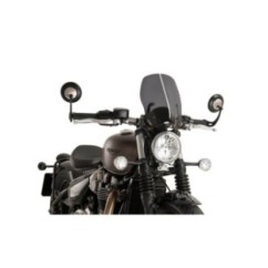 PARE-BRISE PUIG NAKED NG TOURING POUR TRIUMPH BONNEVILLE BOBBER 17-20 TEINTE FUMEE FONCEE
