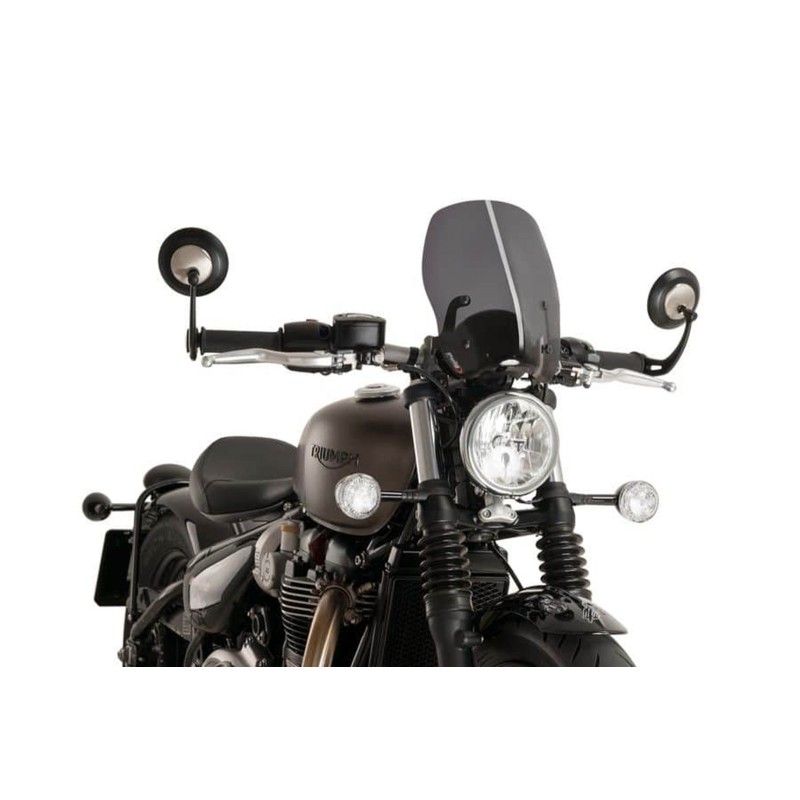 Puig Naked NG Touring Windschutzscheibe fur Triumph Bonneville Bobber 17 20 dunkler Rauch