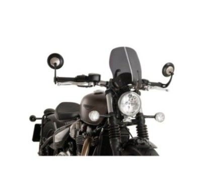 Puig Naked NG Touring Windschutzscheibe fur Triumph Bonneville Bobber 17 20 dunkler Rauch