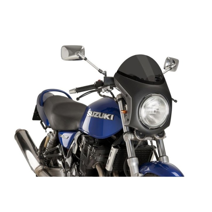 PUIG PARE-BRISE SEMI-CARENEE TRIUMPH SPEED TWIN 900 23-24 FUMEE FONCEE-CARBONE