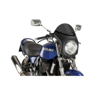 Semicarenado Puig para Triumph Thruxton 16-19 negro ahumado oscuro