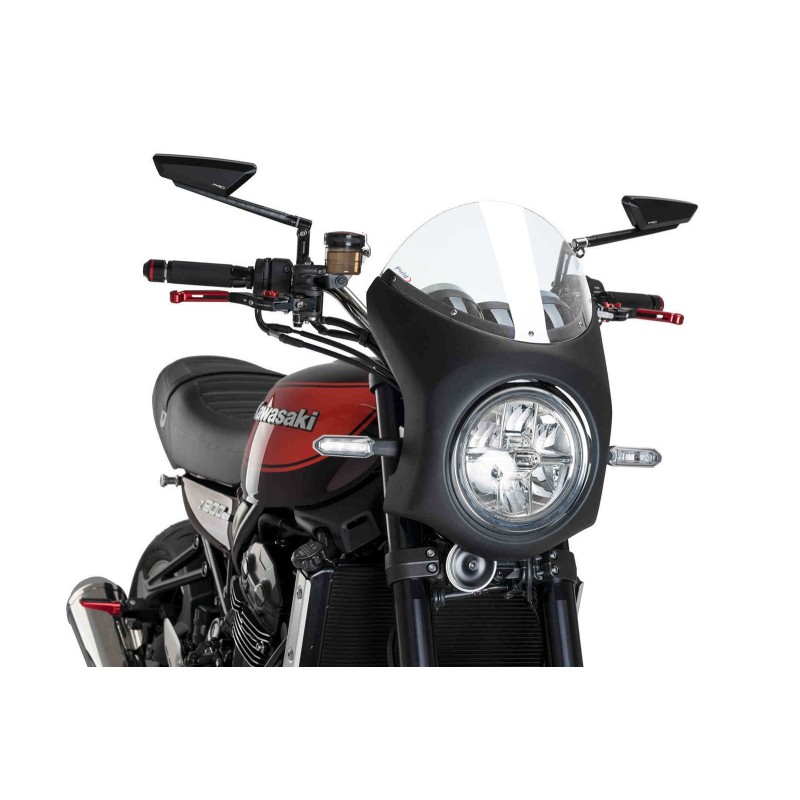 PUIG HALBVERKLEIDUNG WINDSCHUTZSCHEIBE KAWASAKI ZEPHYR 750 96-99 TRANSPARENT-SCHWARZ